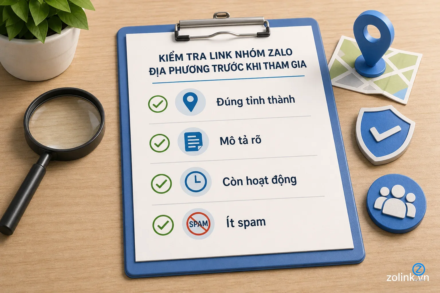 Checklist kiểm tra link nhóm Zalo địa phương trước khi tham gia