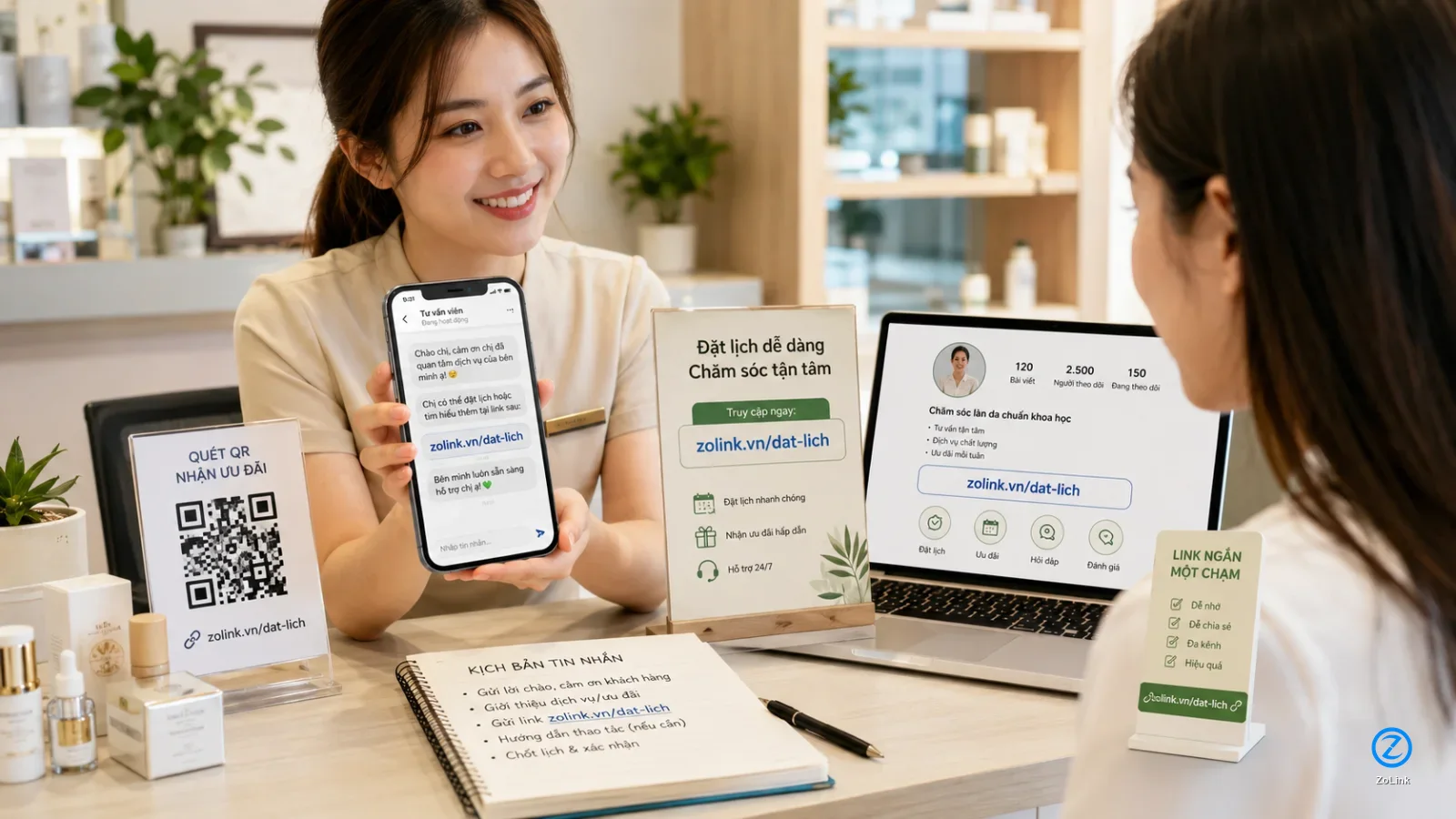 Using readable Zalo links in sales conversations and customer support