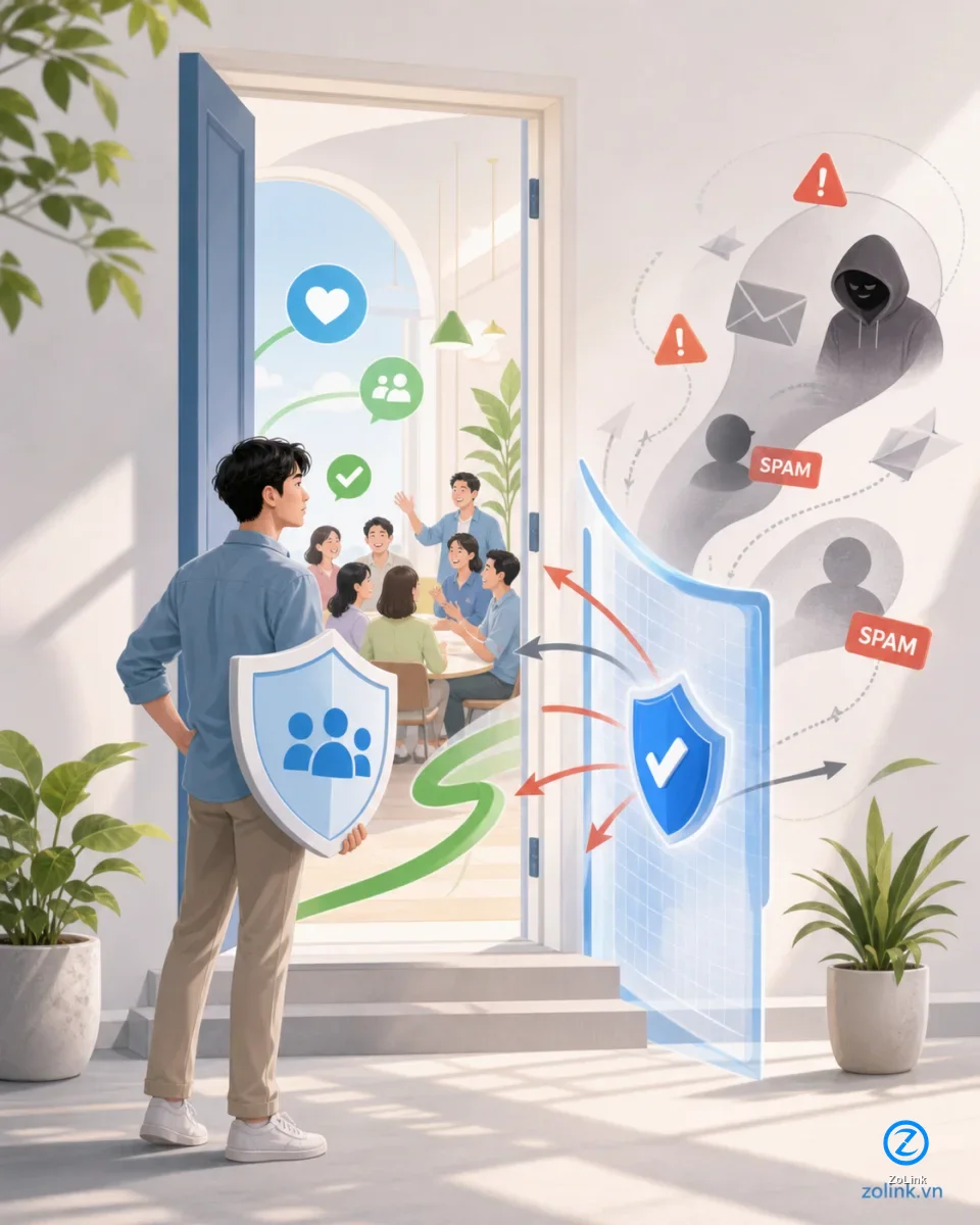 Rủi ro spam khi mở link nhóm Zalo công khai